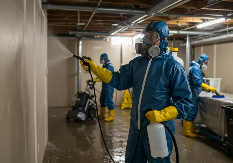 Basement Sanitization and Antimicrobial Treatment process in Greenville, RI